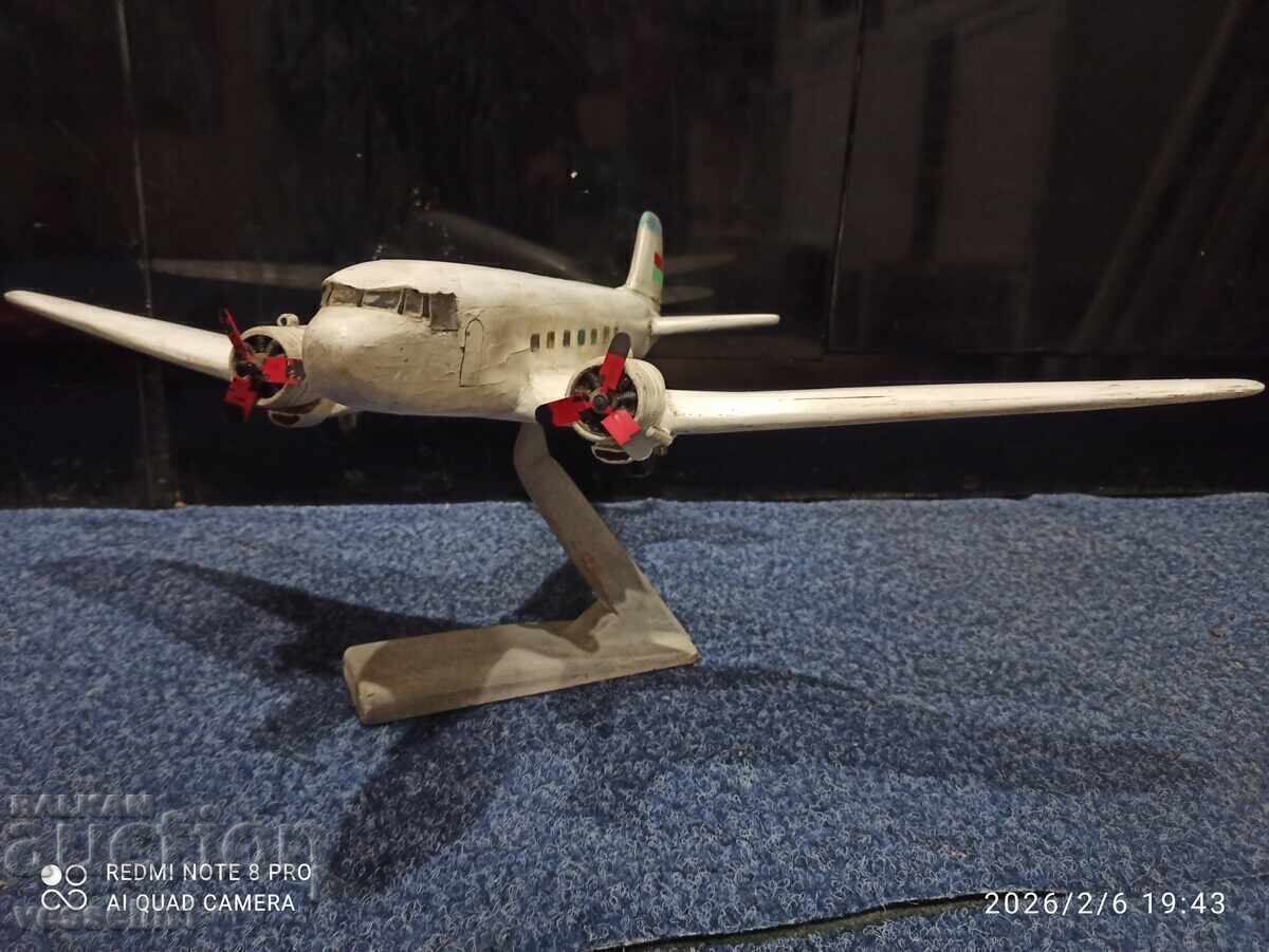 Old model airplane LI-2 USSR airplane model wooden huge