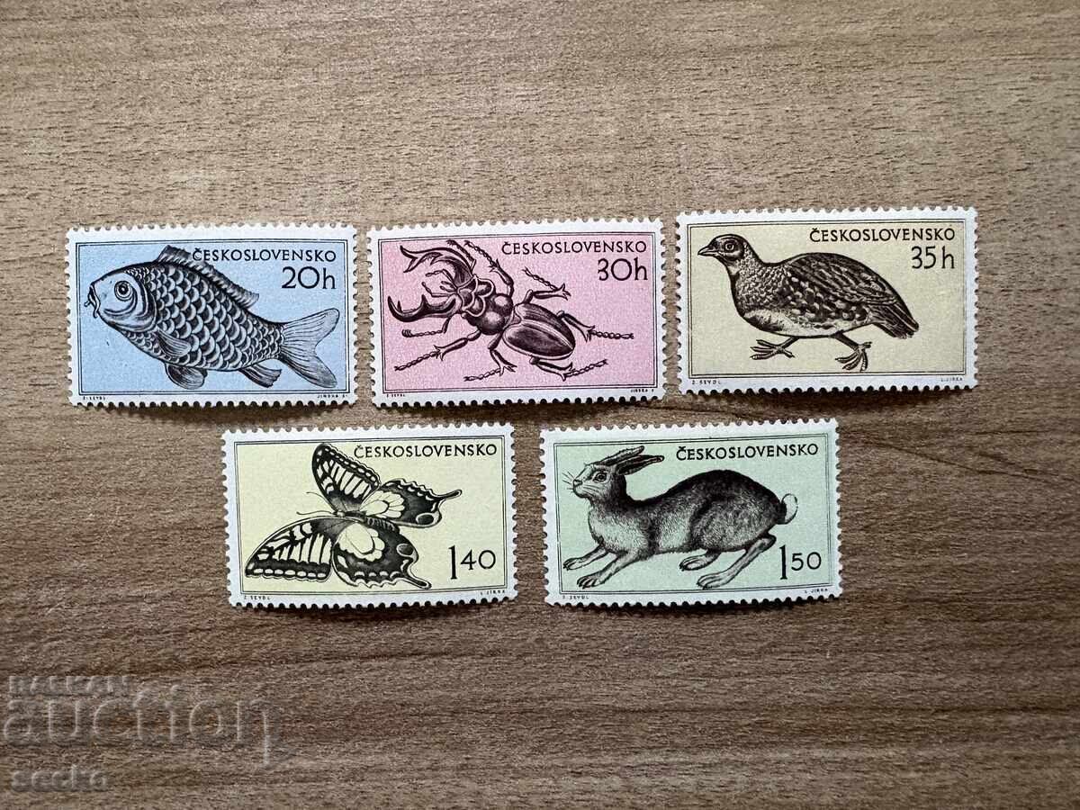 Czechoslovakia - Fauna - Animals and Insects (1955) MNH