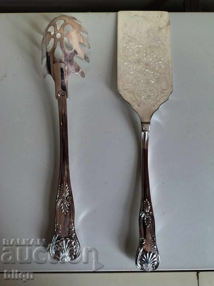 Set superb argintat pentru servire paste, lasagna - 5