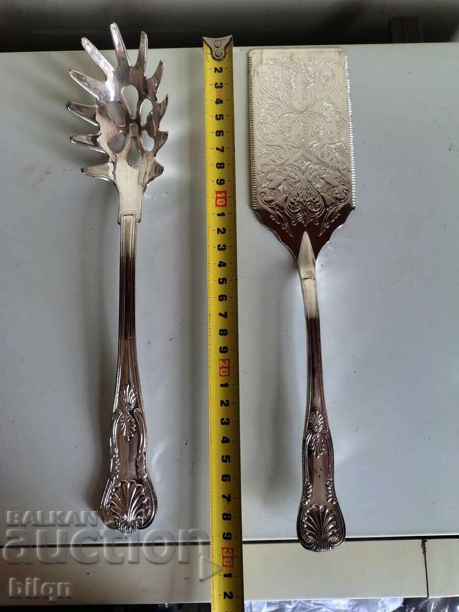 Set superb argintat pentru servire paste, lasagna - 6