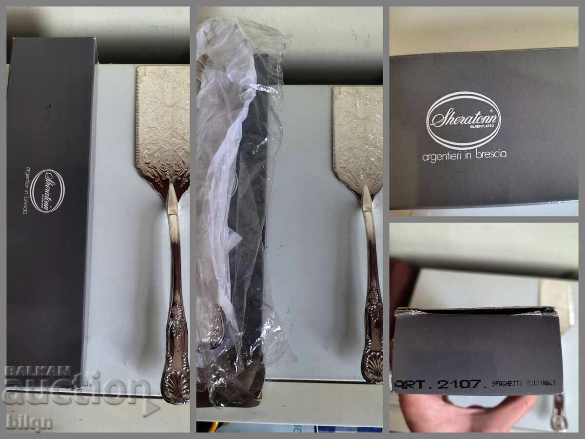 Set superb argintat pentru servire paste, lasagna - 7