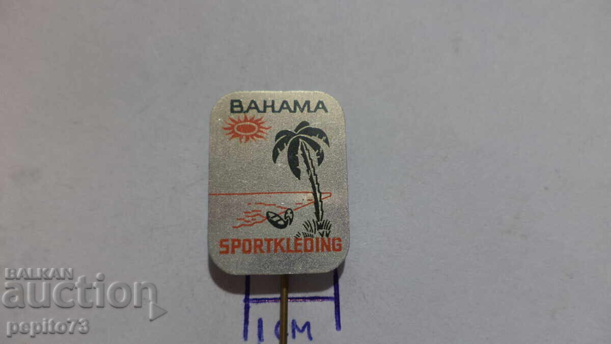 Insigna publicitară, Bahama, Îmbrăcăminte sport Bahama