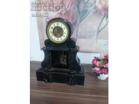 Αντίκα γαλλικό μπρούτζινο και μαρμάρινο ρολόι, 1890