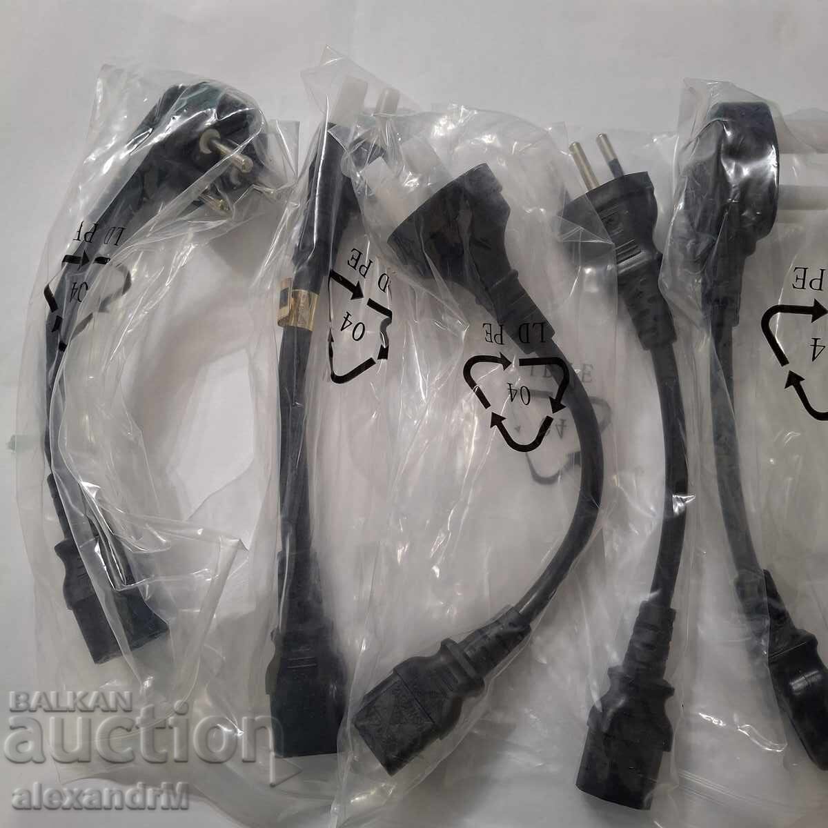 5 pieces of electrical plugs, Schuko type: Euro, GB, Japan - USA 5 pieces of electrical plugs, Schuko type: Euro, GB, Japan - USA