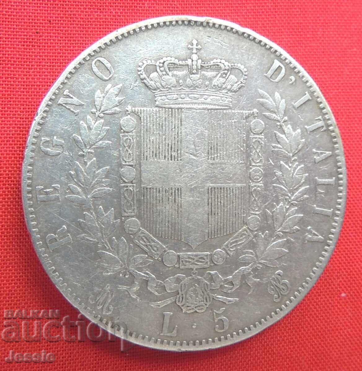 5 lire 1871 Italy