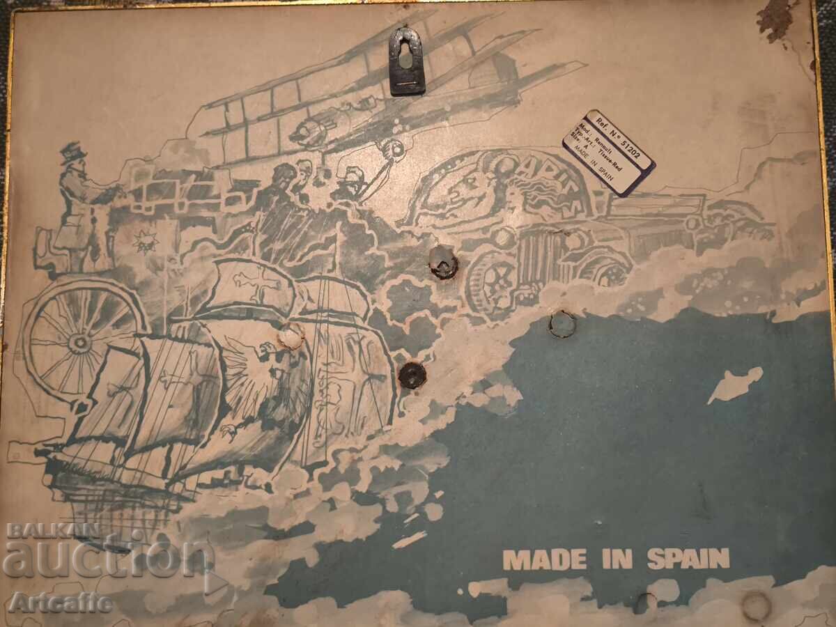 Plachetă tablou mașină clasică Renault - 7