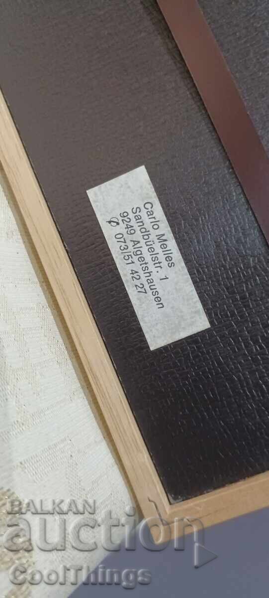 Carlo Melles Signed Painting with Message, Dated - 7