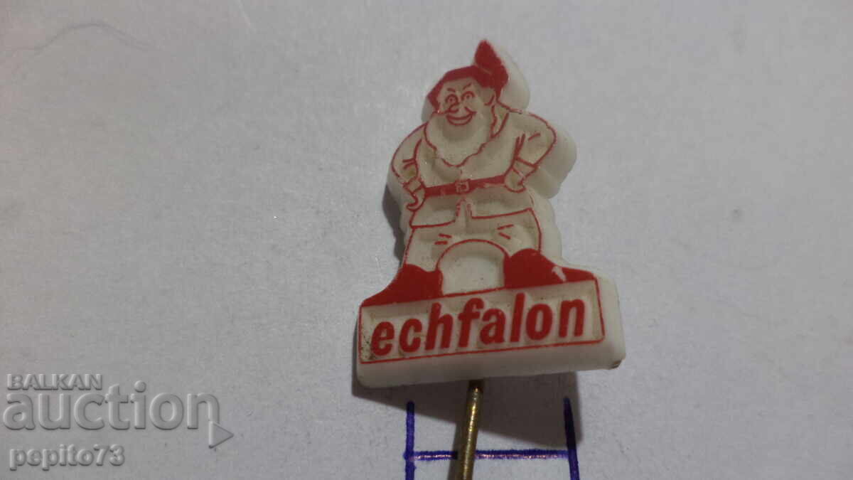 Advertising badge, Echfalon, wool preparation with price € 0.50 | 0.98 BGN