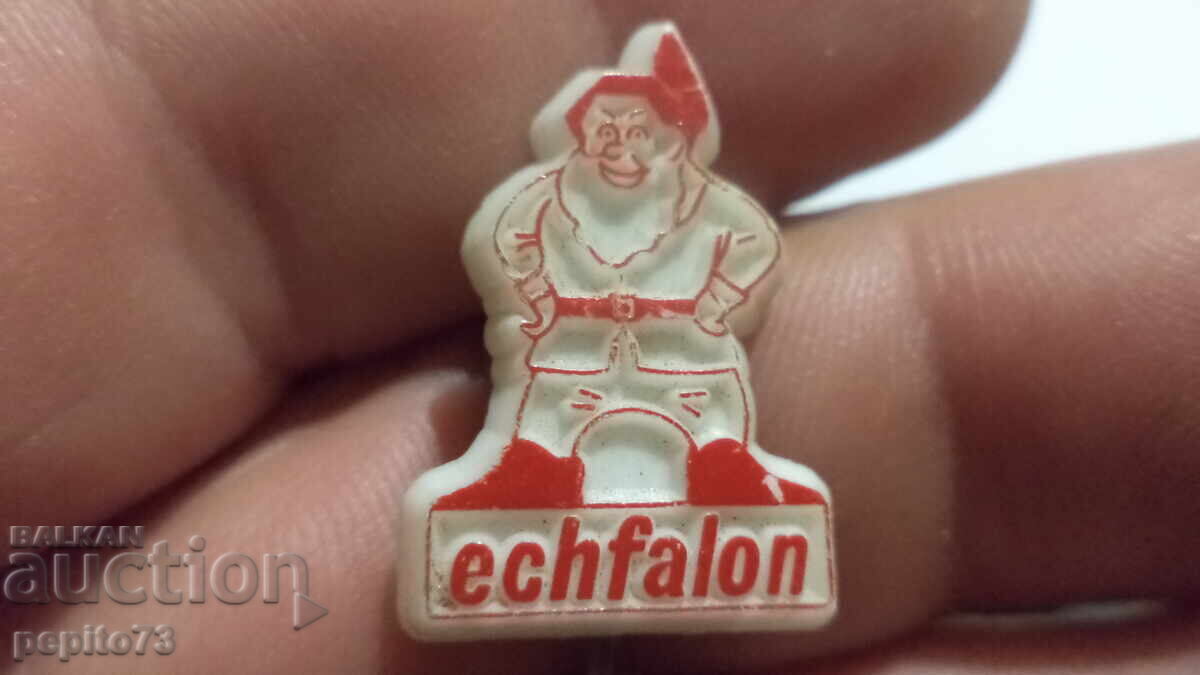 Advertising badge, Echfalon, wool preparation