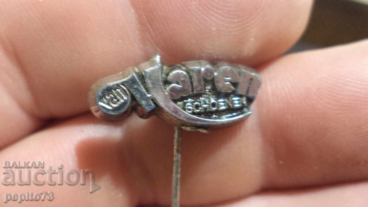 Insigna publicitară, Van Haren, marcă de încălțăminte Insigna publicitară, Van Haren, marcă de încălțăminte