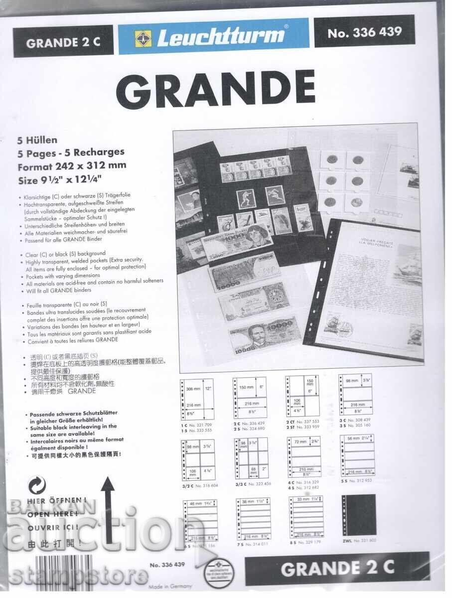 Pack of 5 sheets of 2C hard PVC for banknotes and envelopes Pack of 5 sheets of 2C hard PVC for banknotes and envelopes