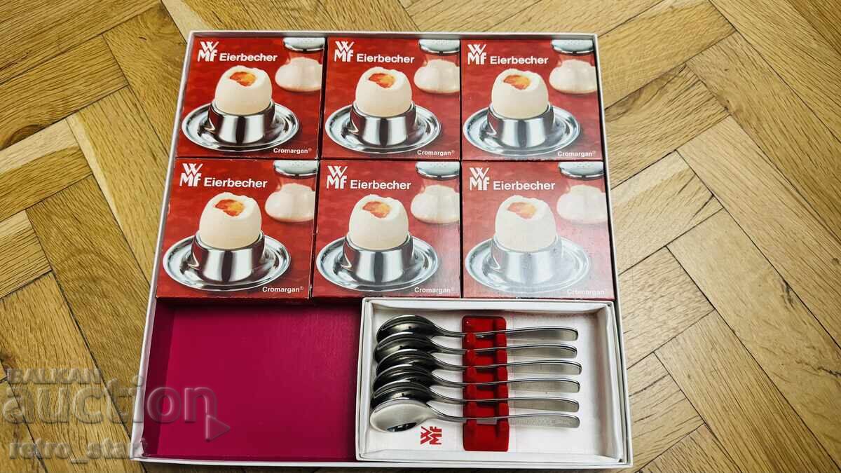 WFM Поставки за яйца и 6 лъжичк WFM Поставки за яйца и 6 лъжичк