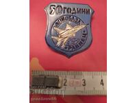 RARE badge 50 years AIRBASE "RAVNETS" - MiG29