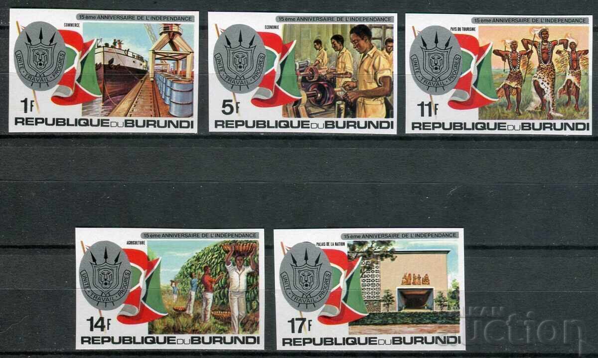 Licitație Burundi 1972/77g. MnH - 10/15 ani de independență