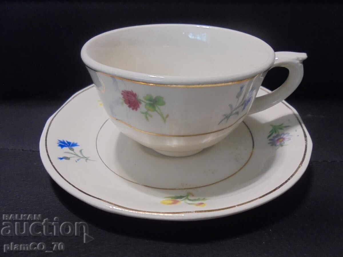 №*8491 Ceșcuță de porțelan de colecție cu farfurioară - 5