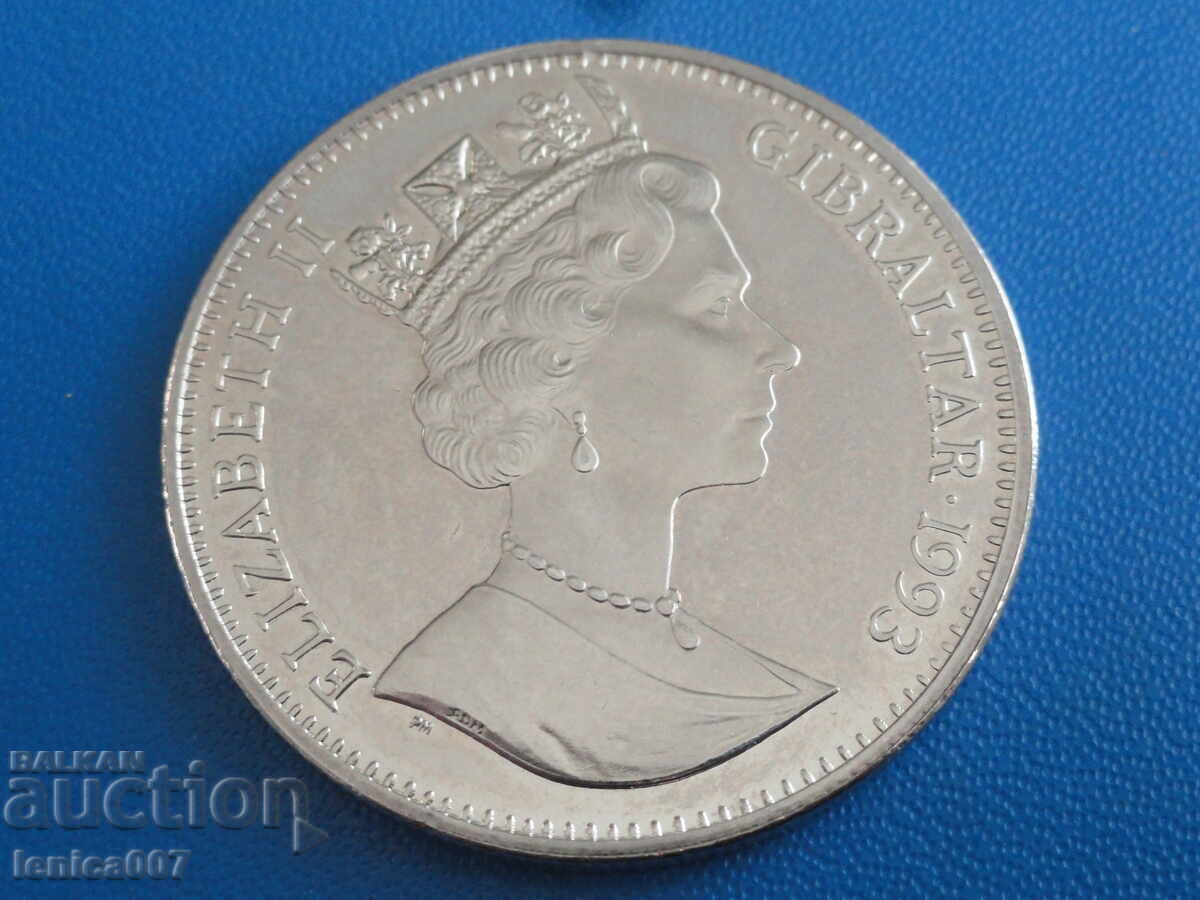 Доставка на Гибралтар 1993г. - 1 краун ''XVII ЗОИ, Лилехамер '94" (м)