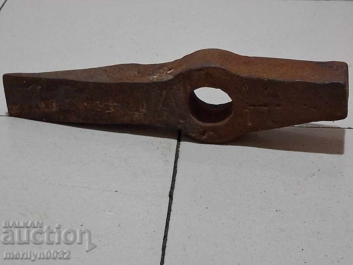 Old mason's hammer, tool, pickaxe - 5