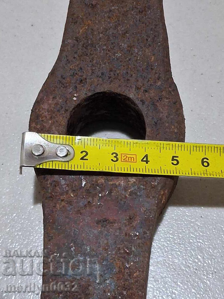 Old mason's hammer, tool, pickaxe - 7