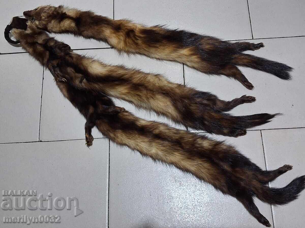 Яка от кожа на норка 3 броя за дамско палто самур норки с цена € 139.67 | 273.17 лв.