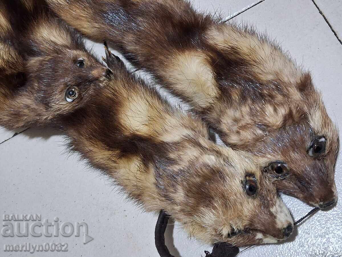 Аукцион Яка от кожа на норка 3 броя за дамско палто самур норки