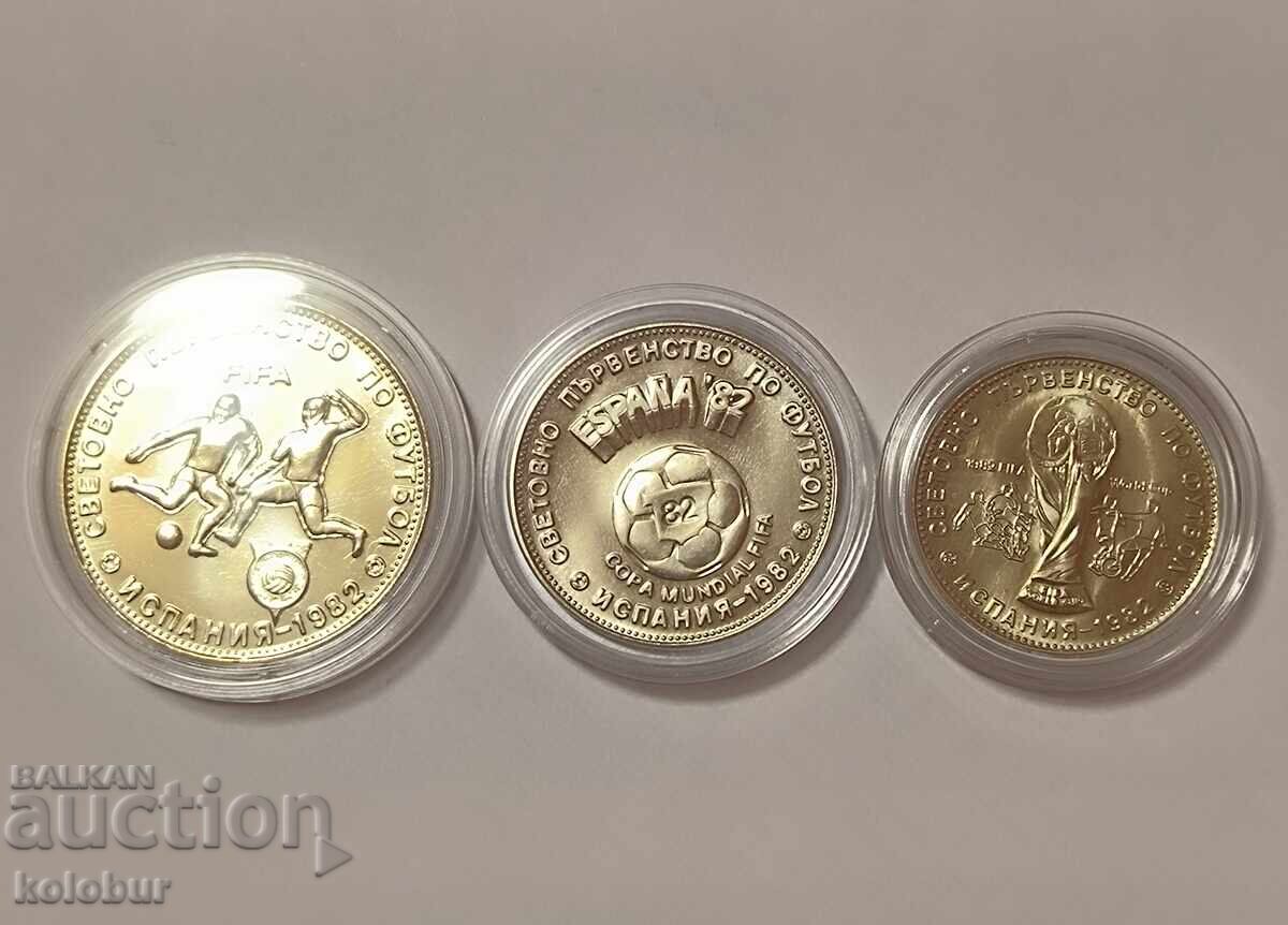 Lot 1, 2 și 5 lei 1980. Campionatul Mondial de Fotbal '82 Lot 1, 2 și 5 lei 1980. Campionatul Mondial de Fotbal '82