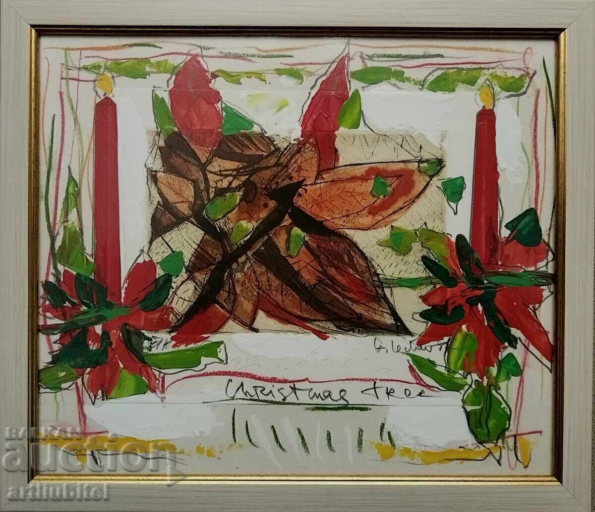 Georgi Lechev (1949-2025) painting - 34 x 39 cm. + gift! Georgi Lechev (1949-2025) painting - 34 x 39 cm. + gift!