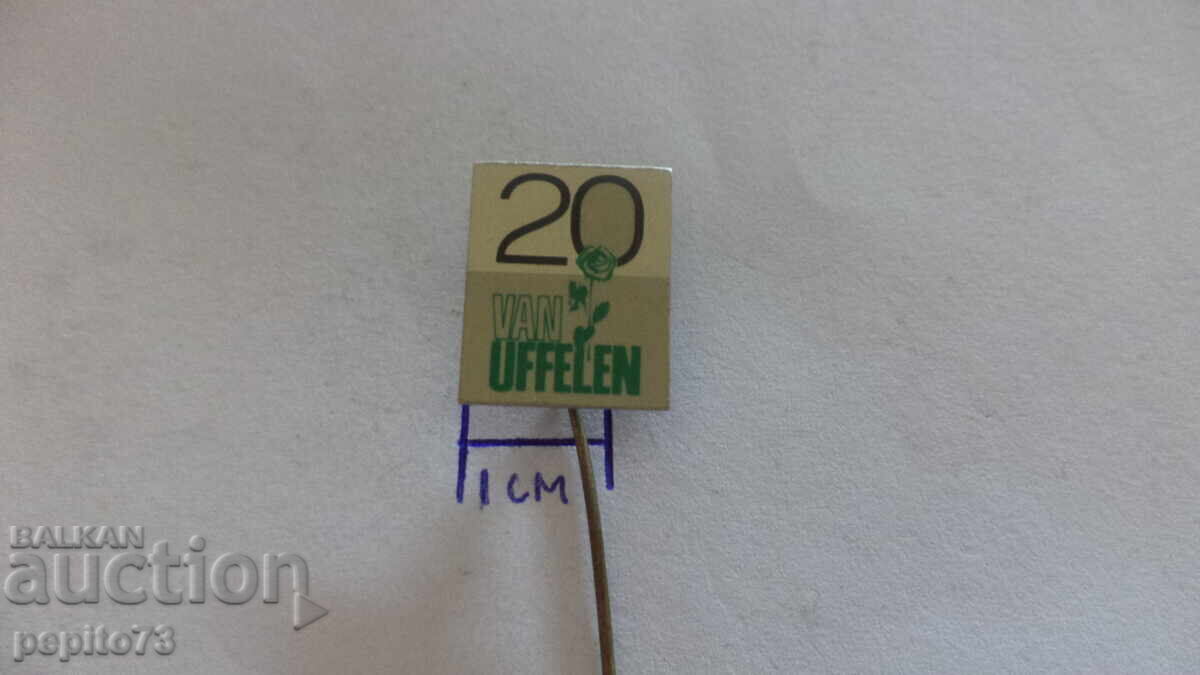 Аукцион значка рекламна, Van Uffelen, марка дрехи Аукцион значка рекламна, Van Uffelen, марка дрехи