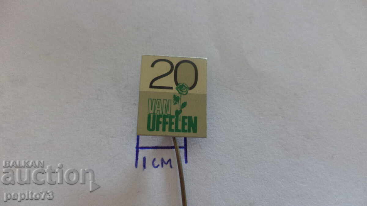 значка рекламна, Van Uffelen, марка дрехи значка рекламна, Van Uffelen, марка дрехи
