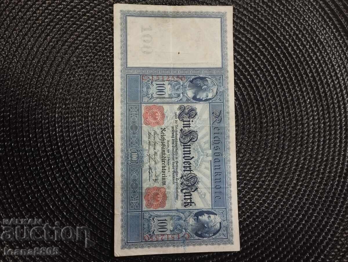 Δημοπρασία Γερμανία παρτίδα 100 μάρκα 1908, 1909, 1910 ετών