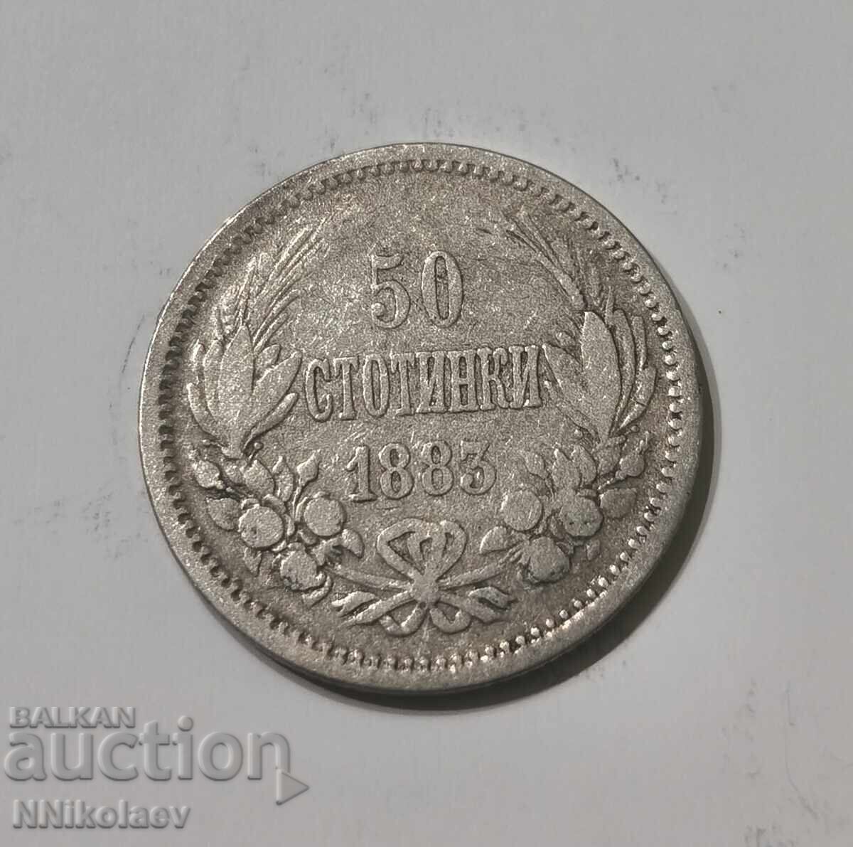 50 de cenți 1883 Principatul Bulgariei 50 de cenți 1883 Principatul Bulgariei