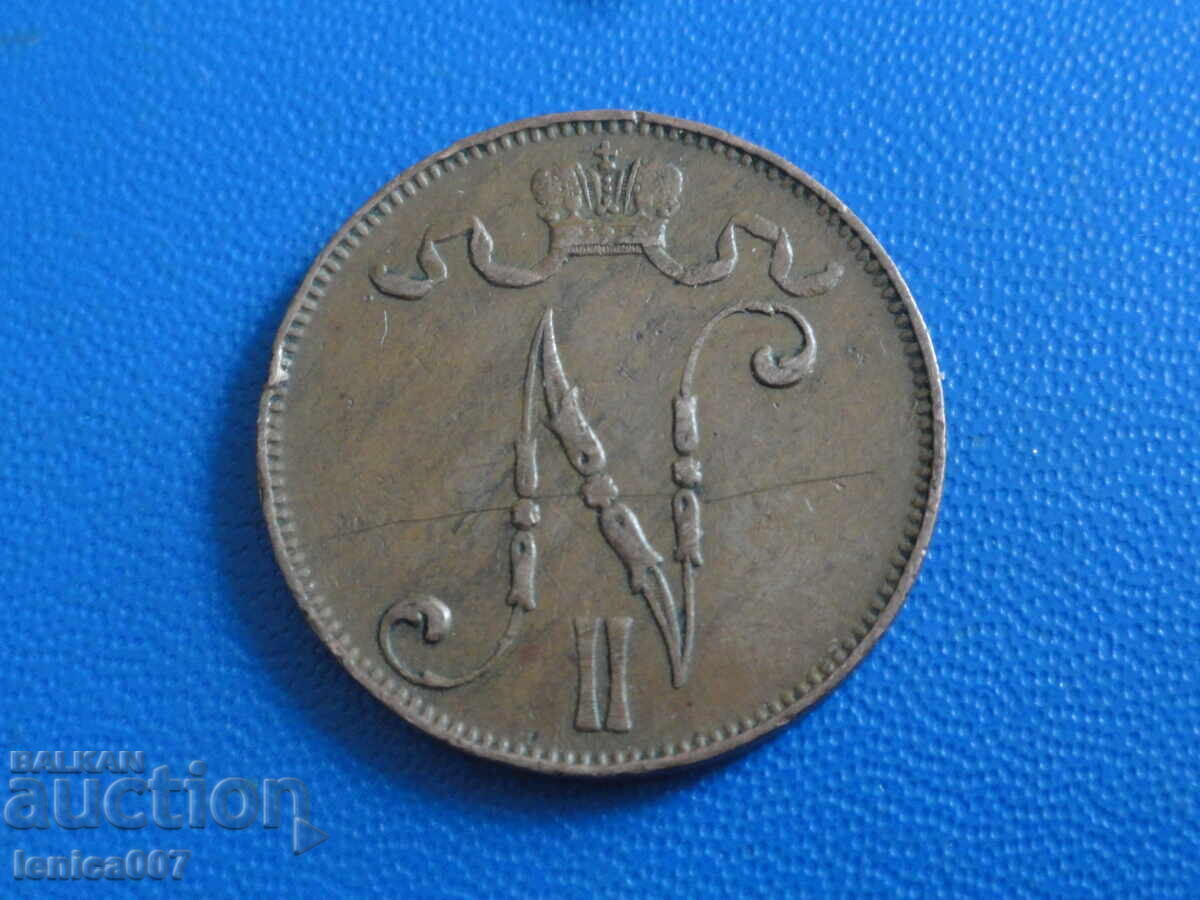 Ρωσία (Φινλανδία) 1907 - 5 πέννι με τιμή € 6.00 | 11.74 BGN