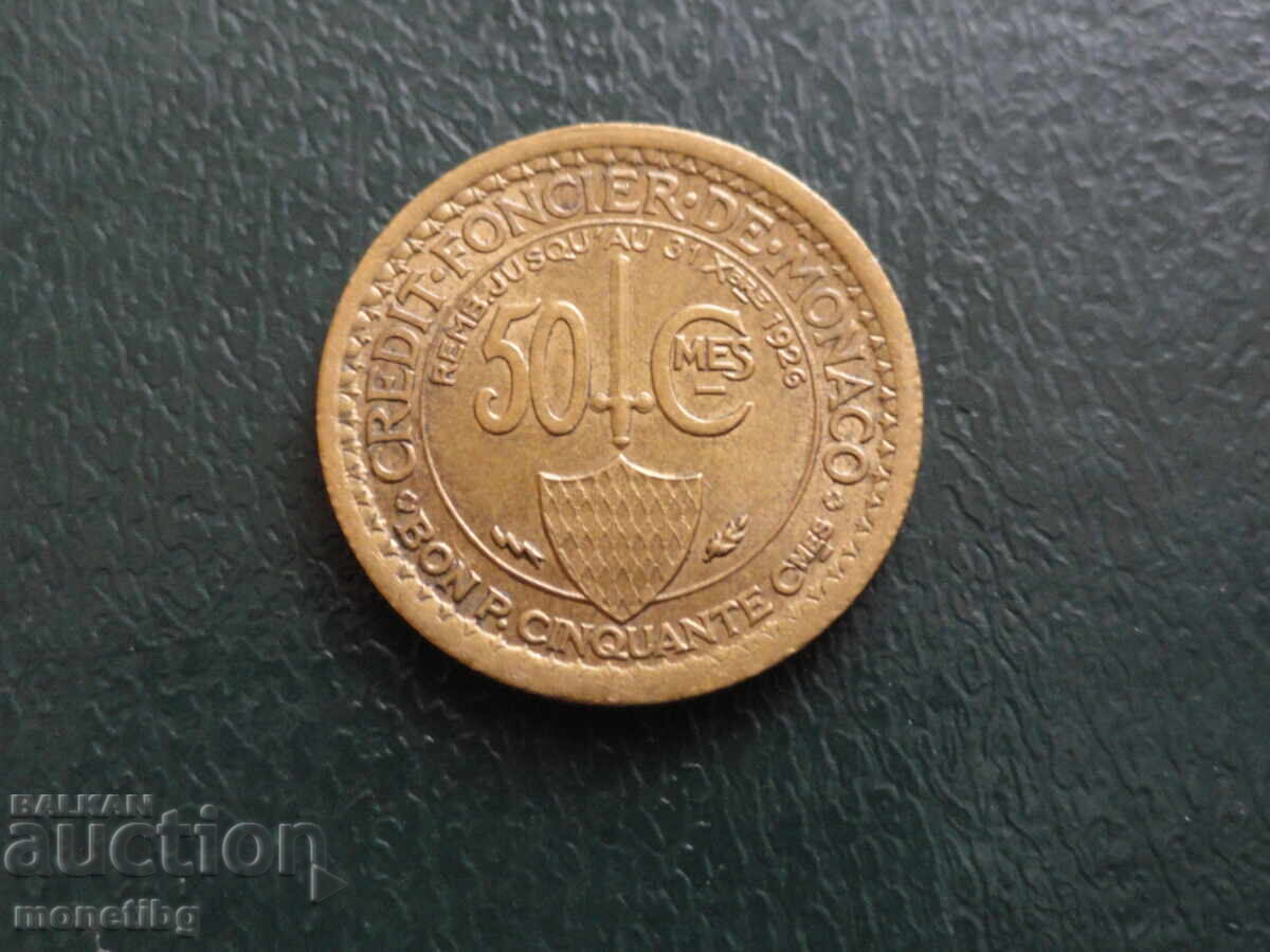 Монако 1924г. - 50 сантима R (м) - 6