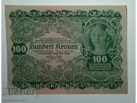 Austria, 100 coroane 1922, XF