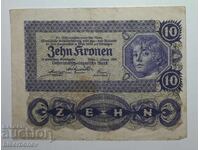 Αυστρία, 10 κορώνες 1922, VF