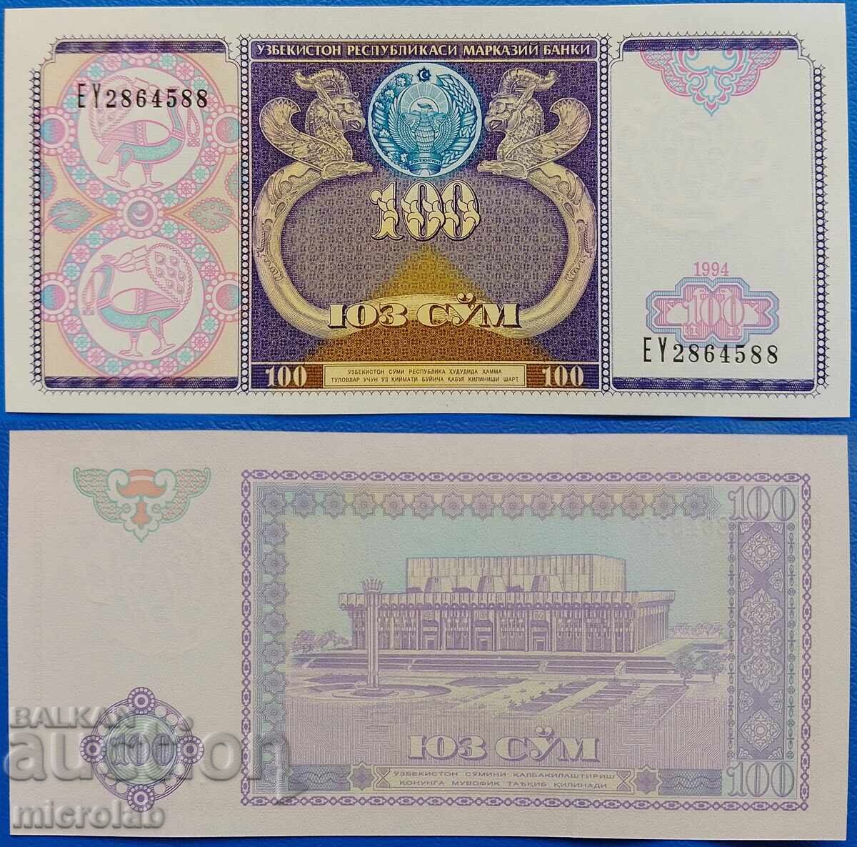 100 sum, Uzbekistan 1994 UNC