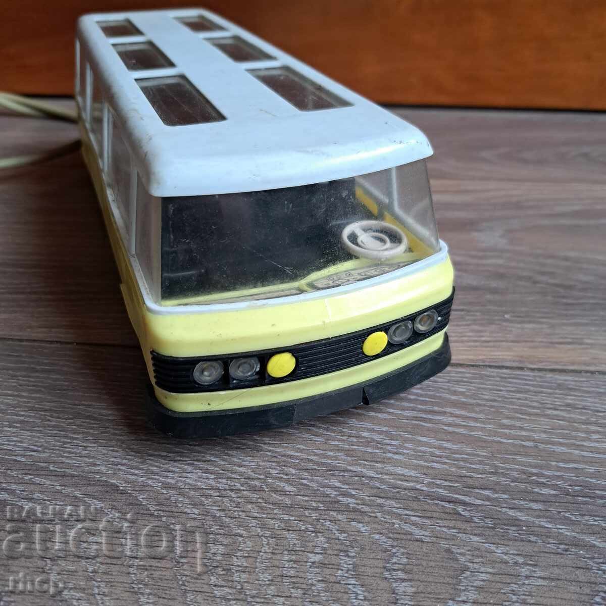 Автобус Palart Полша стара играчка с батерии