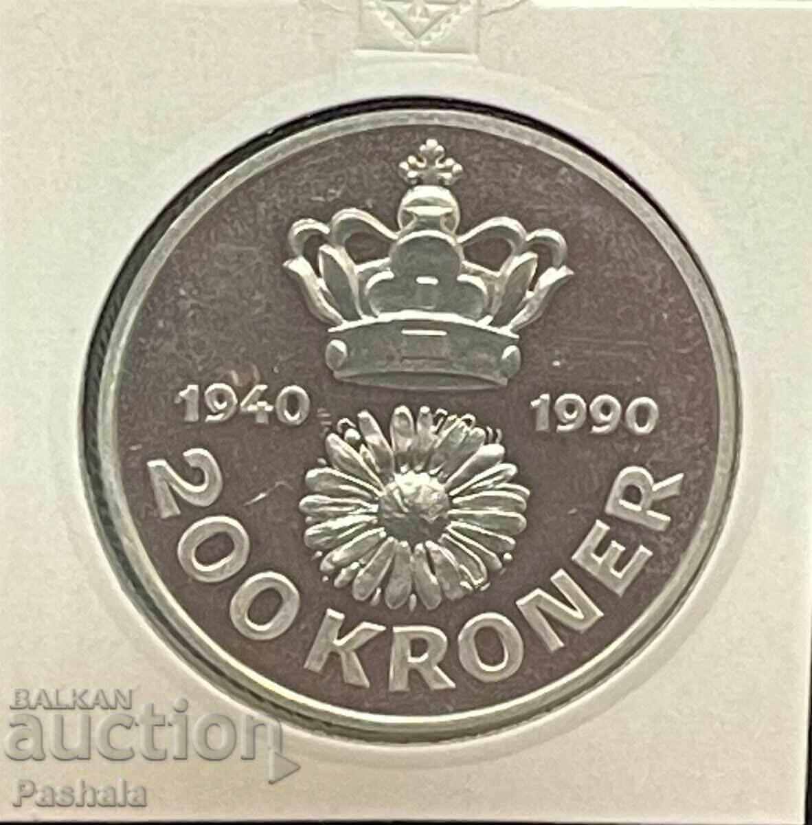 Δανία 200 κορώνες 1990