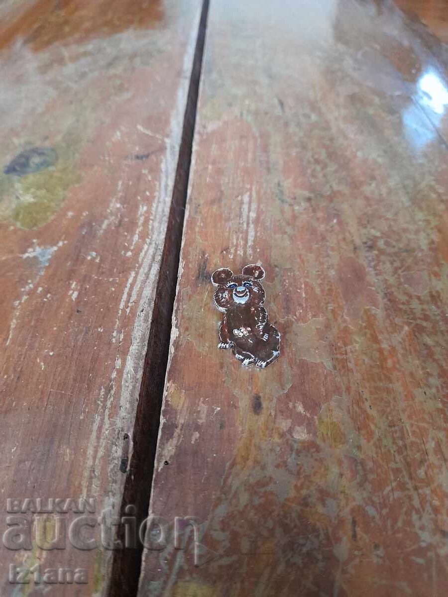 Old badge teddy bear Misha