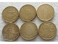 Колекция 6 бр.от 0.20 ¢ монети Е.С.