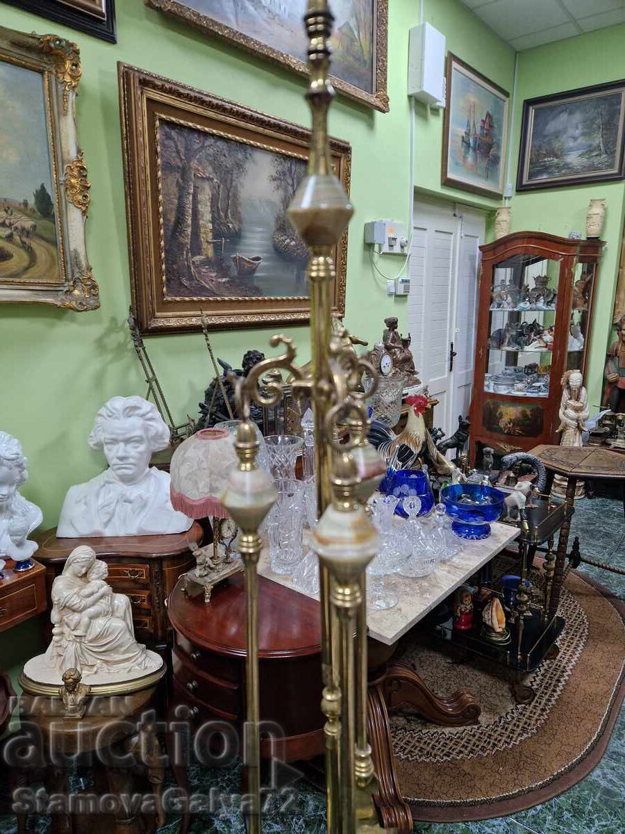 Παράδοση Μοναδικό αντίκα αγγλικό σετ εργαλείων τζακιού