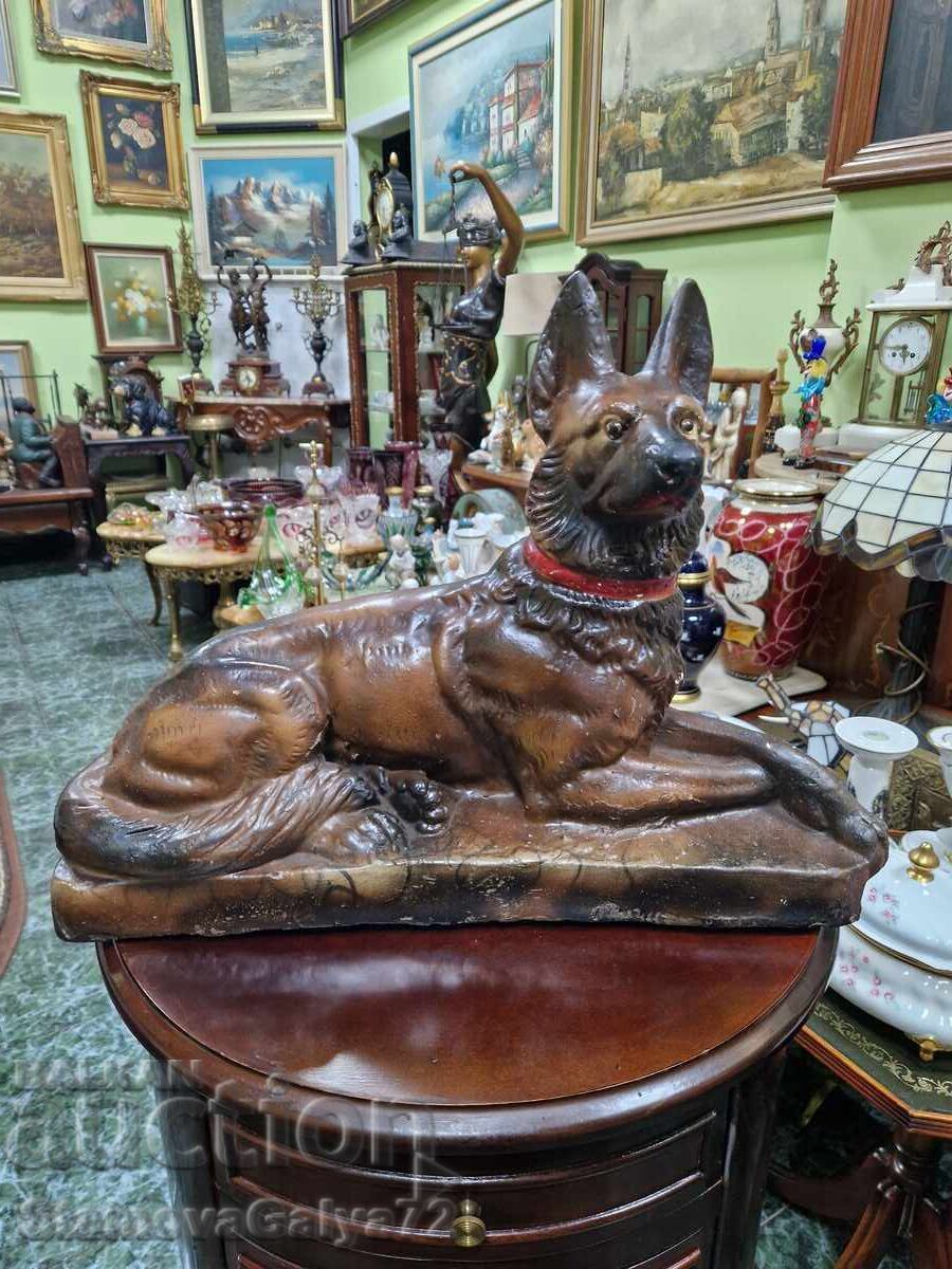 Figurină statuetă ceramică germană antică, mare, superbă