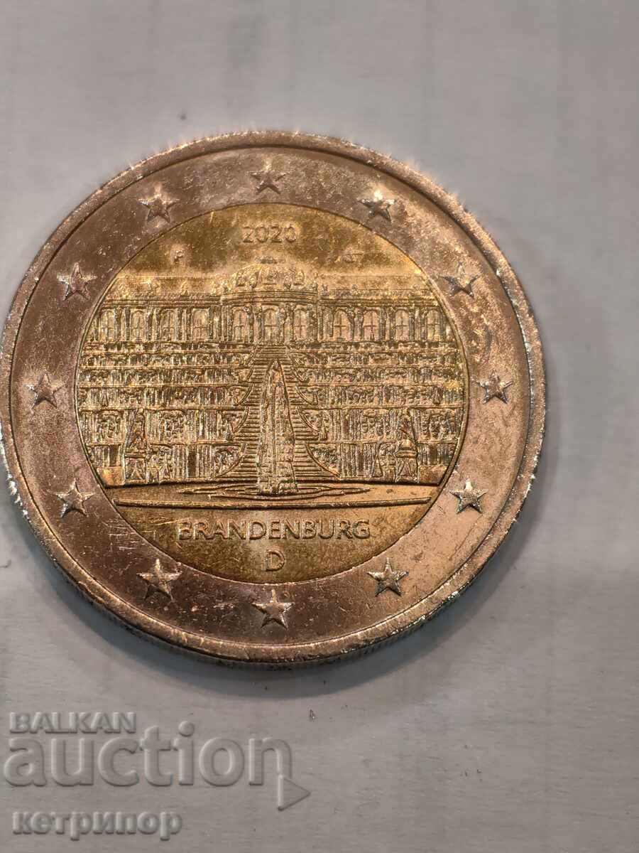 2 Евро Германия 2020 г биметална