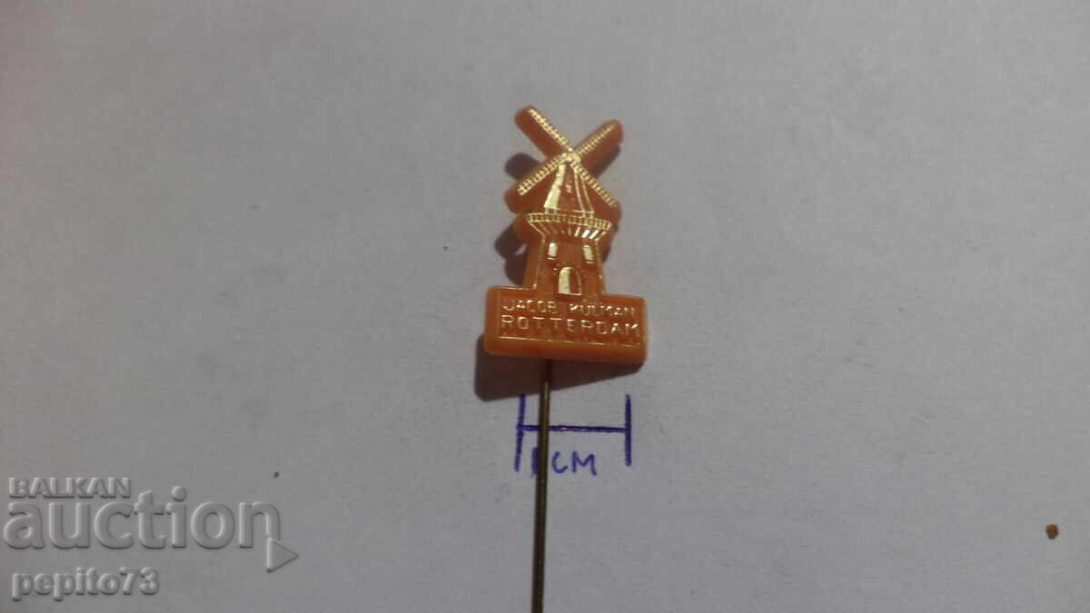 Emblemă publicitară Jacob Kulman, Rotterdam, marcă de biscuiți cu preț € 0.50 | 0.98 BGN