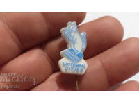 Advertising badge, Uijtteaal-Langeraar, brand of canned goods