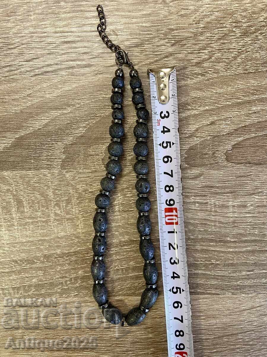 Necklace made of natural volcanic stone (lava stone) with price € 30.00 | 58.68 BGN