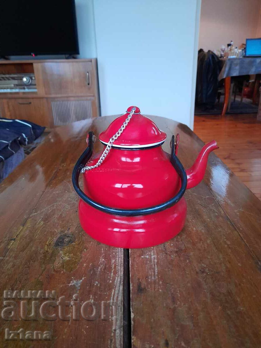 Δημοπρασία Παλιά τσαγιέρα εμαγιέ