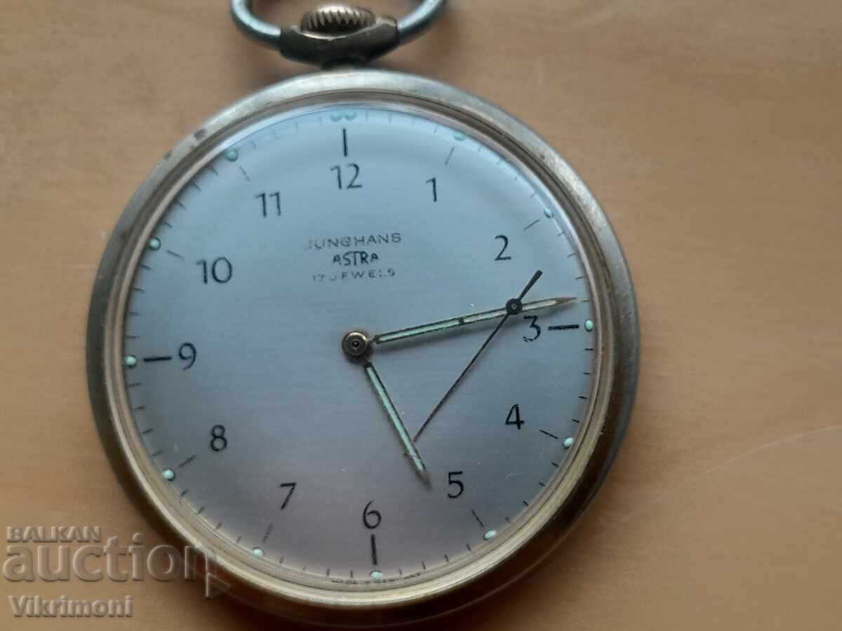 Ceas de buzunar Junghans "Astra", Junghans, pentru reparație - 5