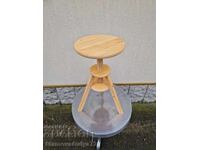 Αντίκα γερμανικό ξύλινο ρυθμιζόμενο σκαμπό εργασίας