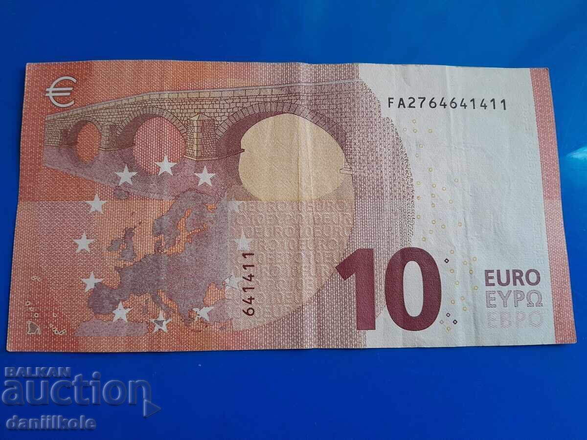 Licitație *$*Y*$* PRIMA TIPĂRITĂ ÎN BULGARIA € 10 2014 SERIA FA *$*Y*$*