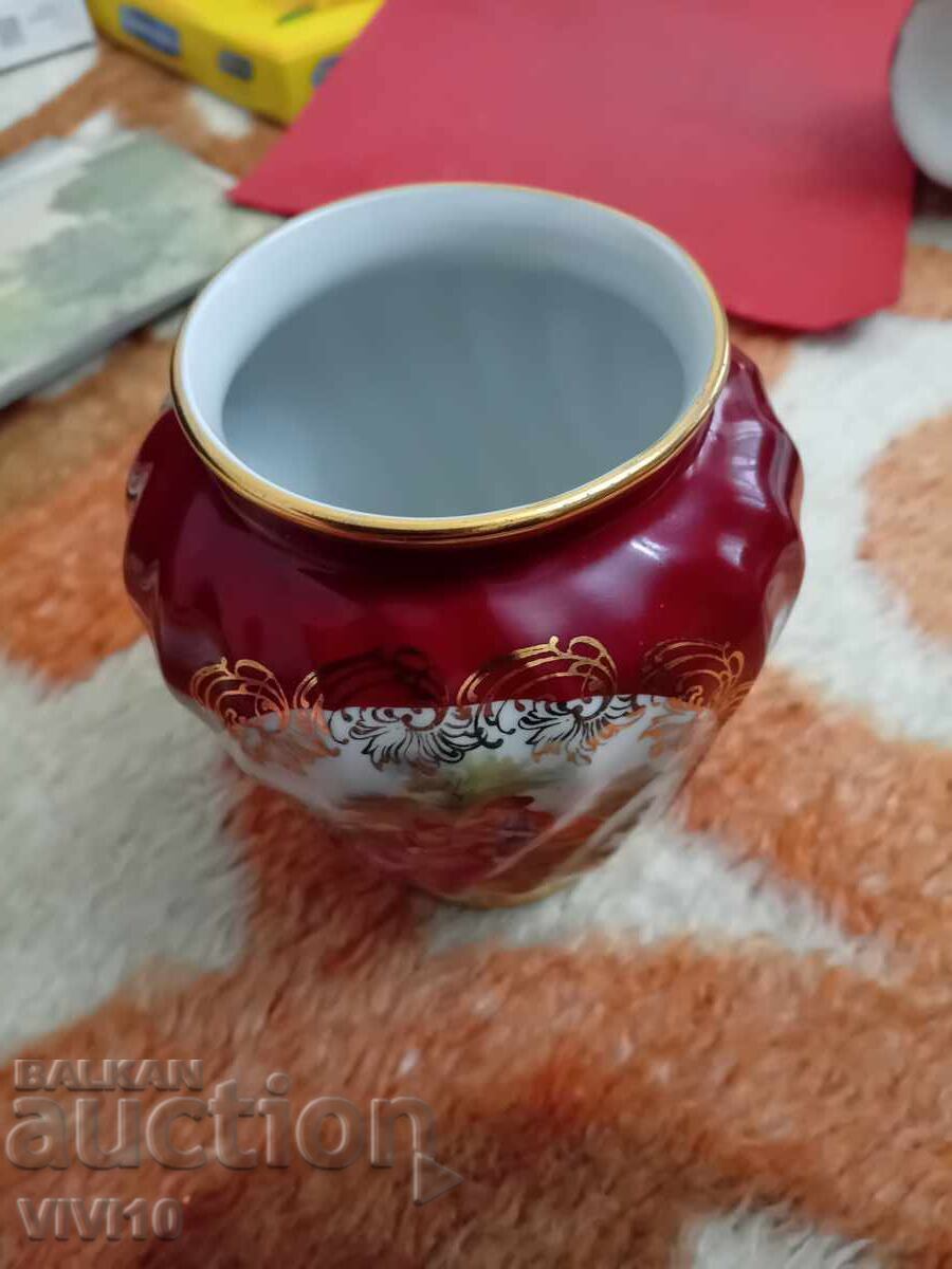 Antique Limoges porcelain vase, 14cm